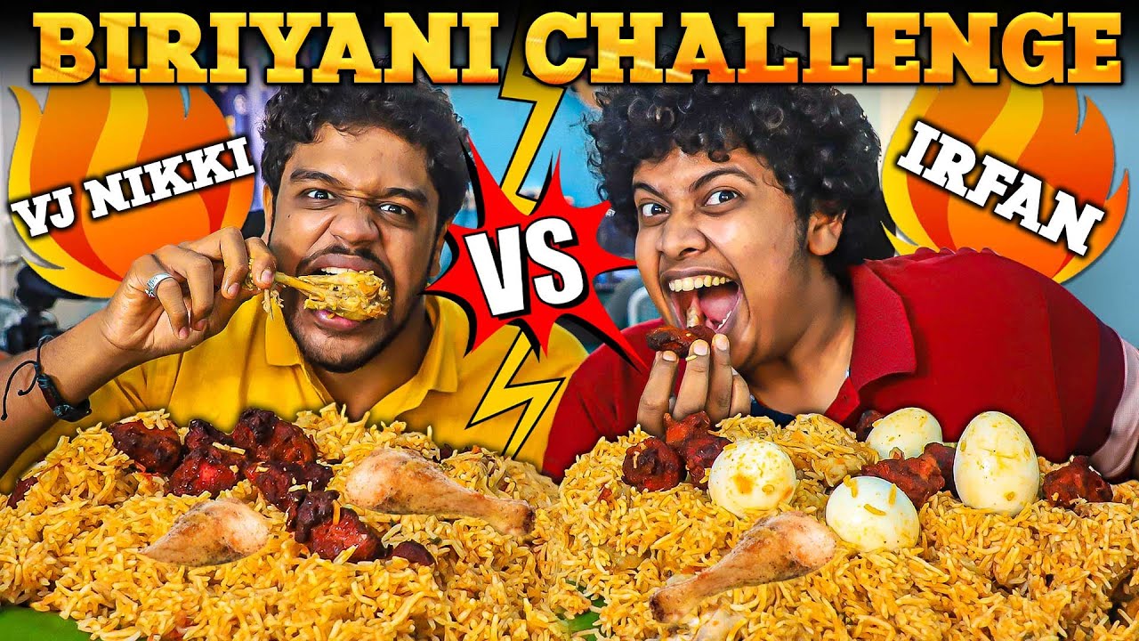 வெறித்தனம்🔥 CHICKEN 65 BIRYANI CHALLENGE | IRFAN vs VJ Nikki | மரண கலாய்🤣BLOOPERS! NON-STOP LAUGHTER