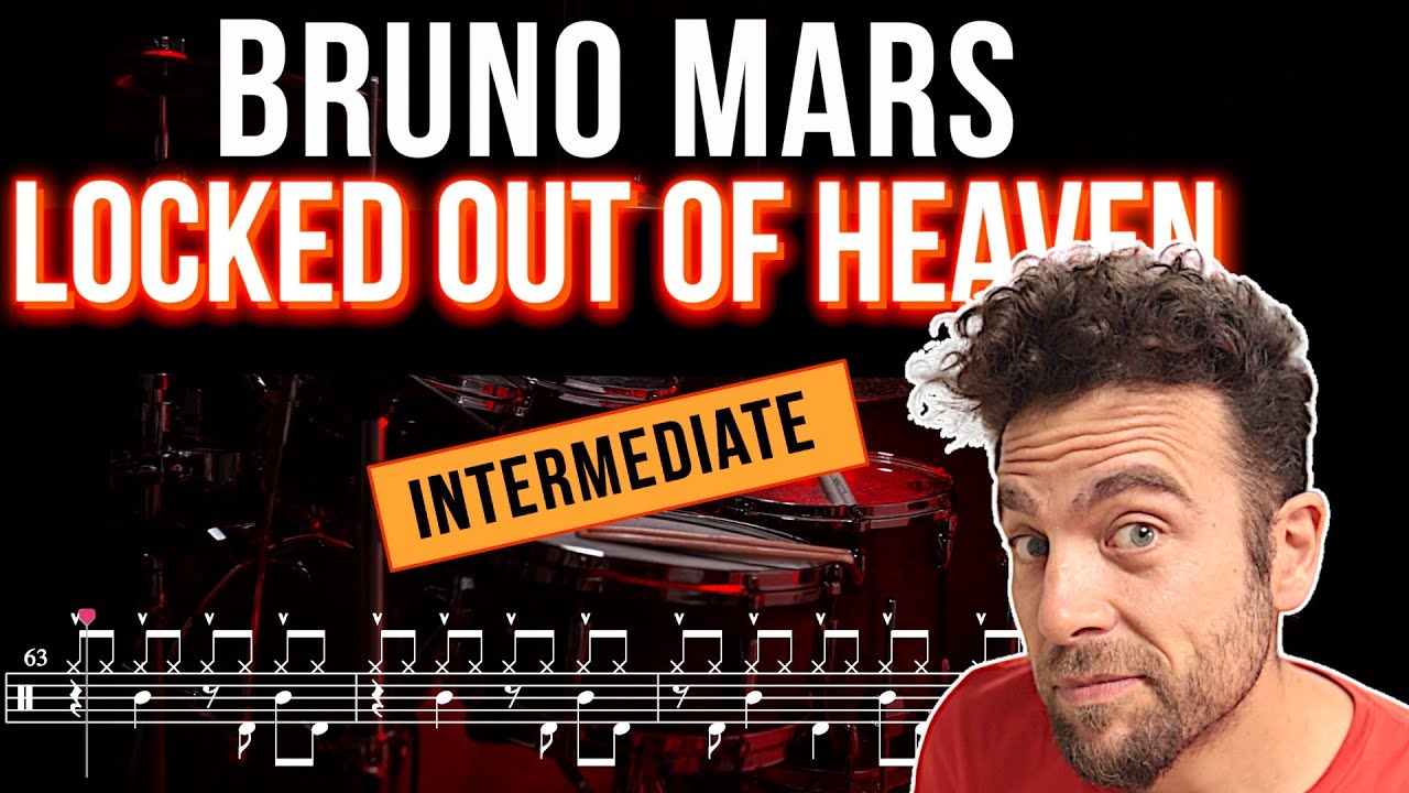 Bruno Mars - Locked Out Of Heaven - Drum cover (with scrolling drum score)