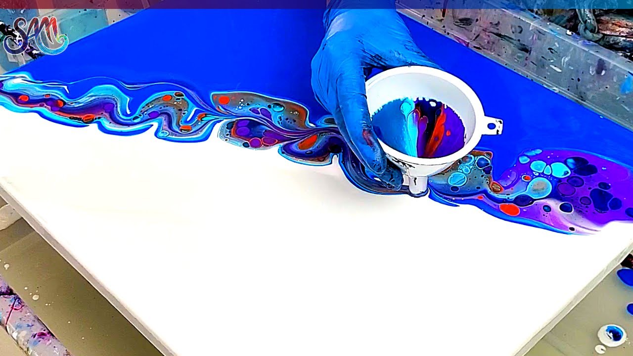 COLOR SPLIT Funnel Pour - WOW! Easy Cells bor Beginners | Fluid Painting | Abstract Art