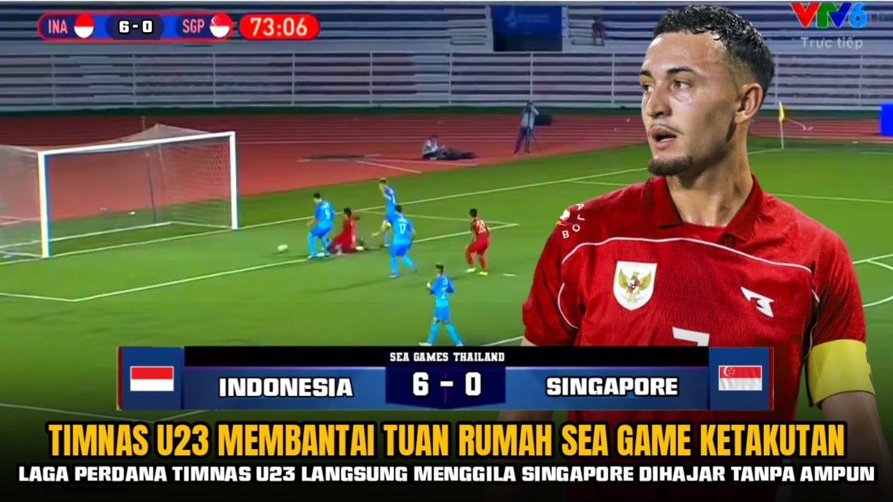 🔴BERLANGSUNG TADI SORE - INDONESIA VS SINGAPORE &bull; TIMNAS U23 LANGSUNG MEMBANTAI LAGA PERDANA SEAGAME