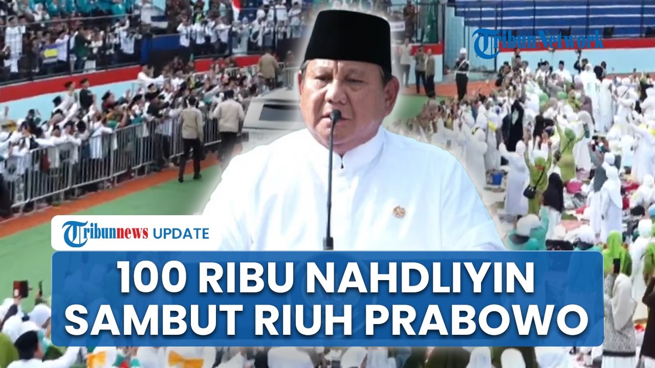 100 Ribu Nahdliyin Sambut Riuh Presiden Diacara Satu Abad NU, Prabowo: Tangan Emak-emak Kuat