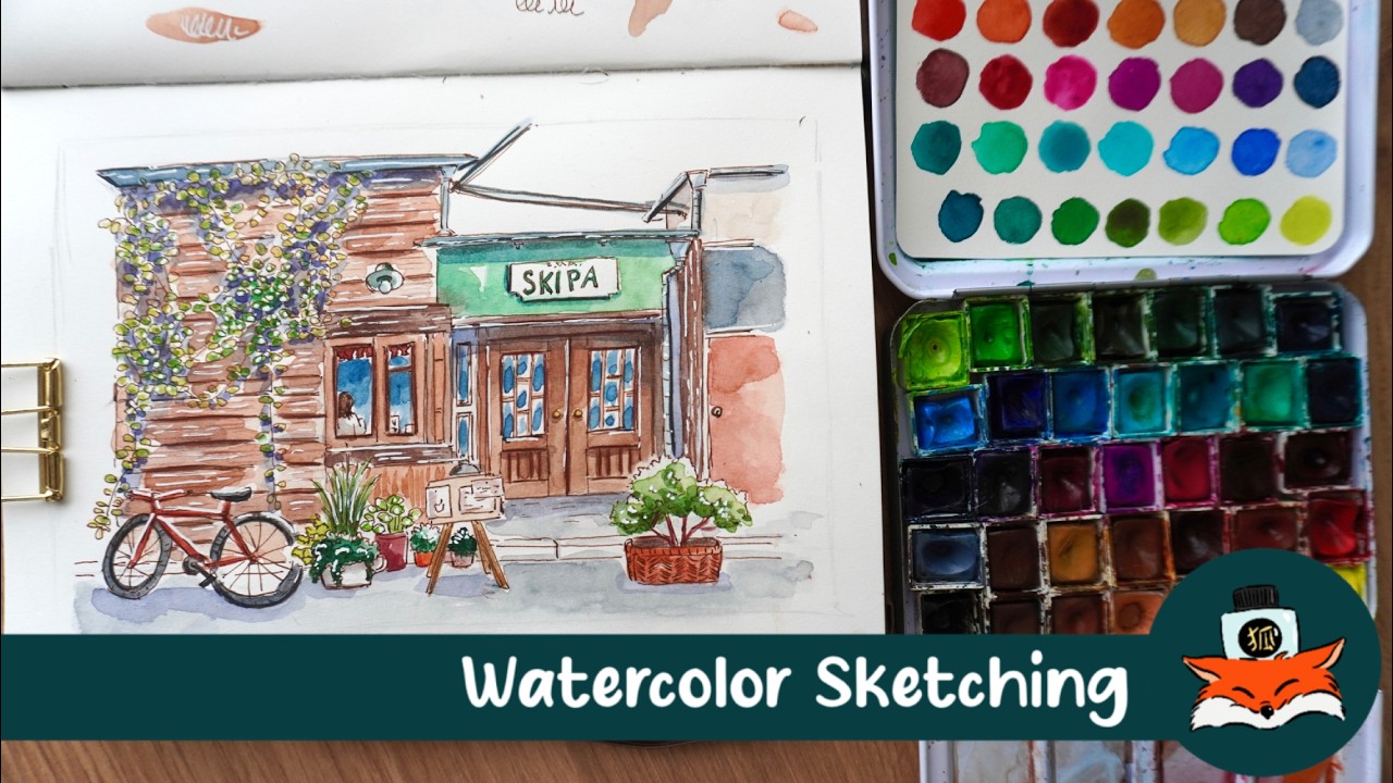 Sketch with me a cute cafe from Tokyo
