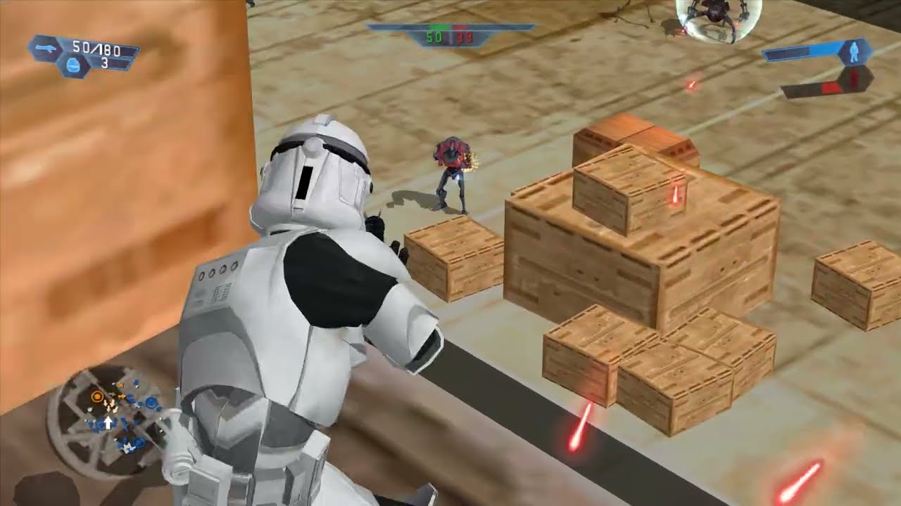 Star Wars Battlefront (2004) - Geonosis Freight Dock gameplay Republic (New Horizons Pack 4)
