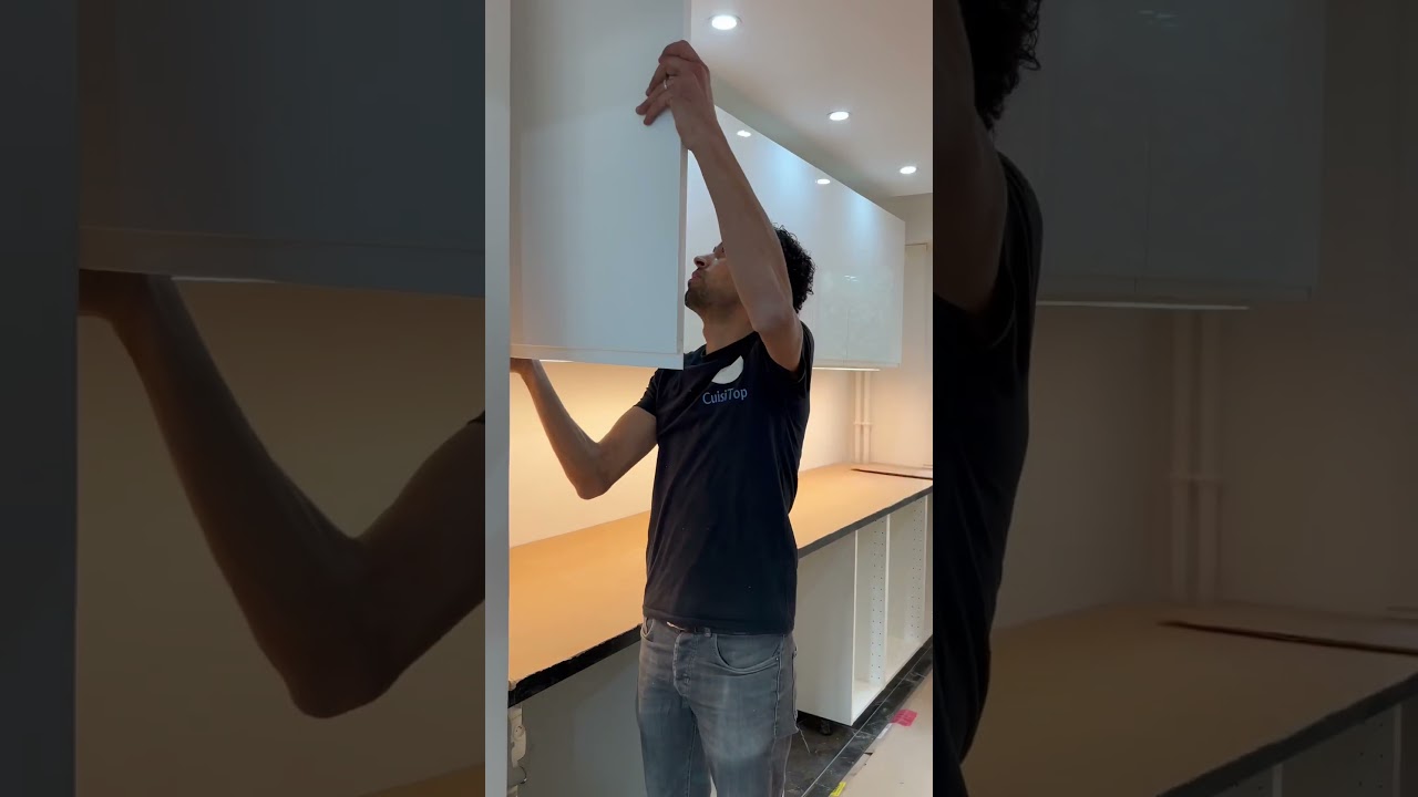 Pose cuisine ikea.. #cuisine #kitchen #travaux #timelapse