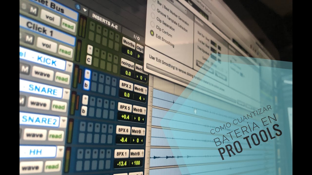 Como cuantizar batería en Pro Tools (Usando Beat Detective)