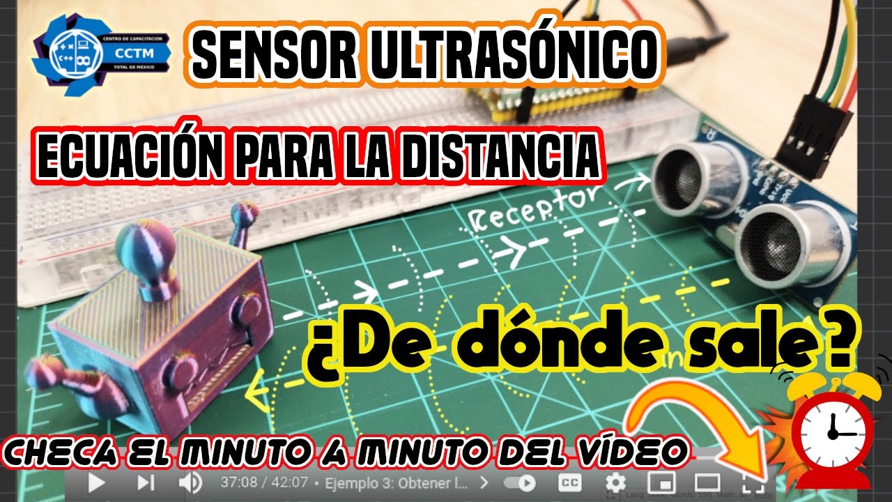 📏+🐍+📈 Ecuación para calcular la distancia utilizando el Sensor ultrasónico HC-SR04 | Paso a Paso