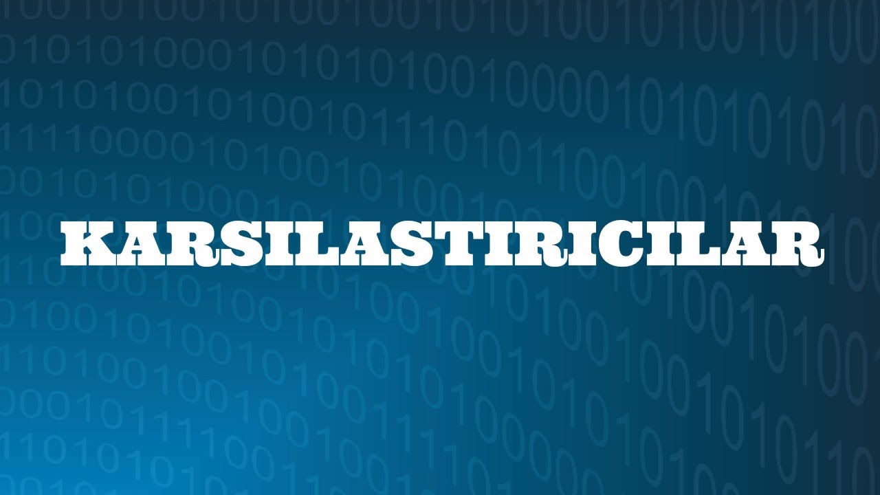 SAYISAL ELEKTRONİK DERSLERİ: Karşılaştırıcılar