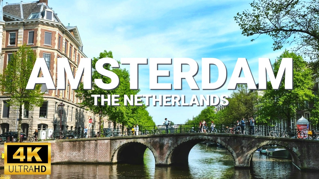 Downtown Amsterdam, The Netherlands - 4K Scenic Drive