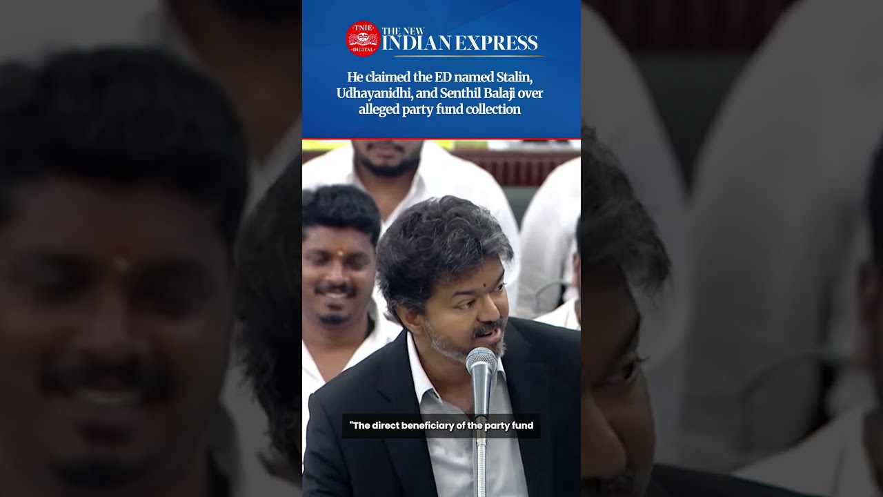Tamil Nadu CM Vijay alleges ED accused DMK of corruption over party funds
