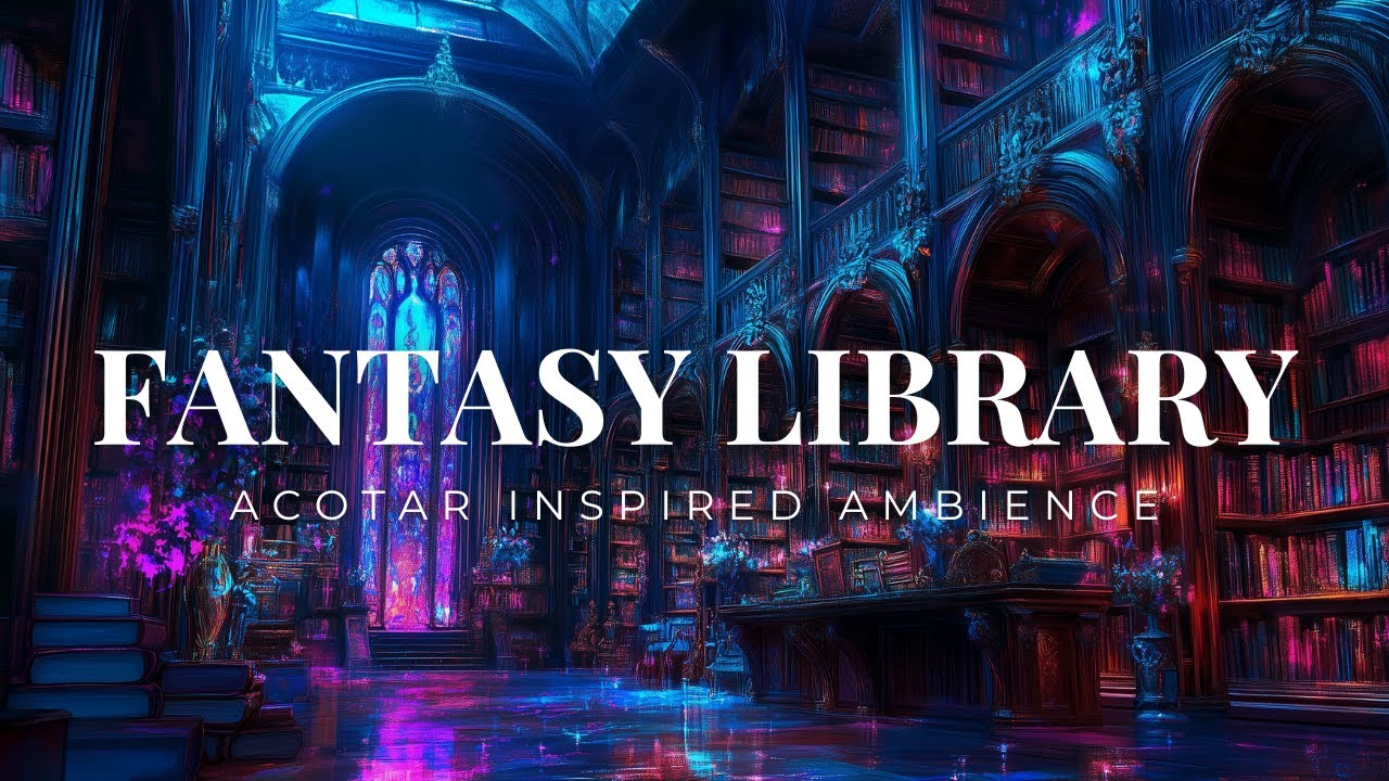 Fantasy Library ✨ | ACOTAR-Inspired Reading Ambience for Book Lovers