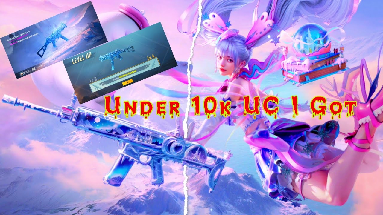 😮 wow under 10,000 UC Glacier  SnowStar Sweetheart Glacier ScarL , ump crate opening #bgmi ​⁠