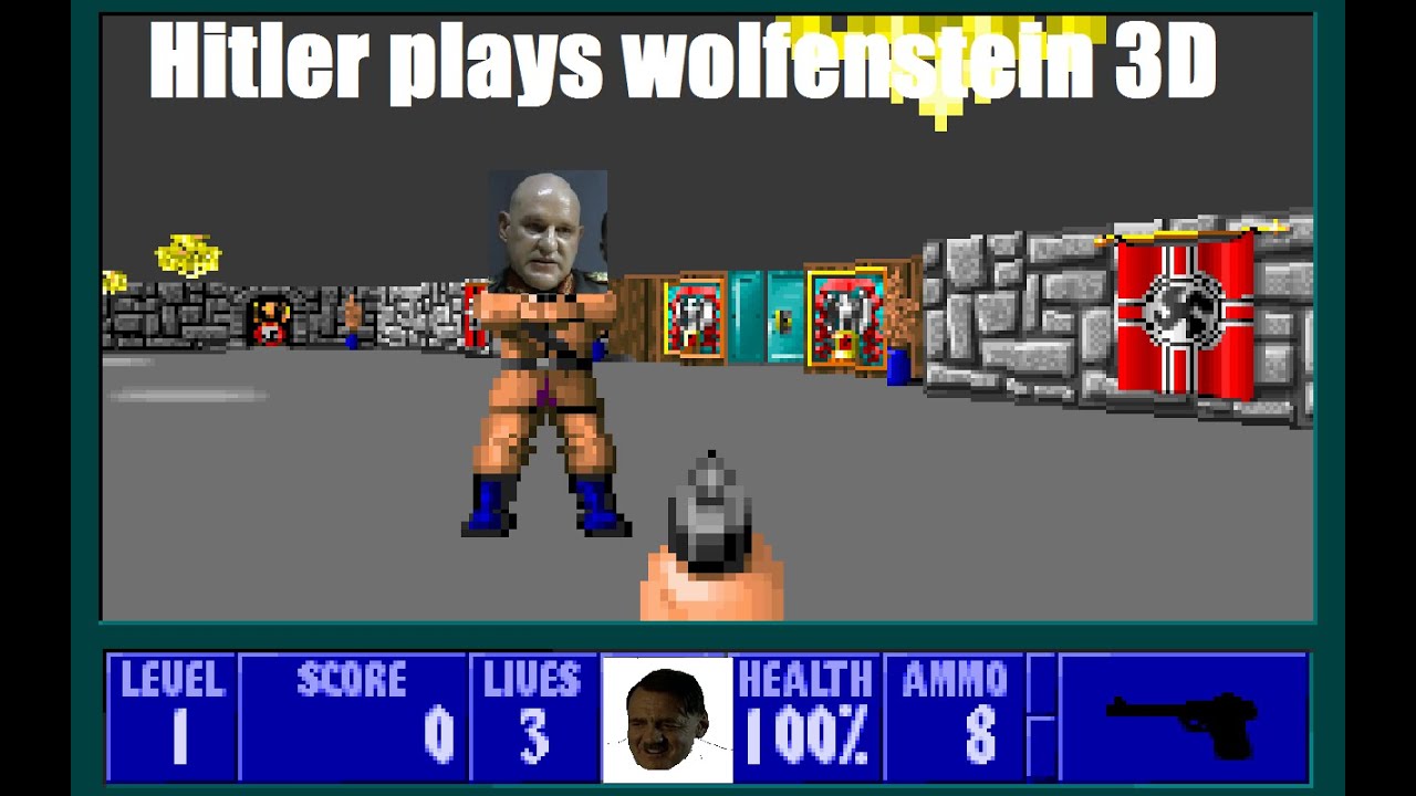Hitler plays Wolfenstein 3D