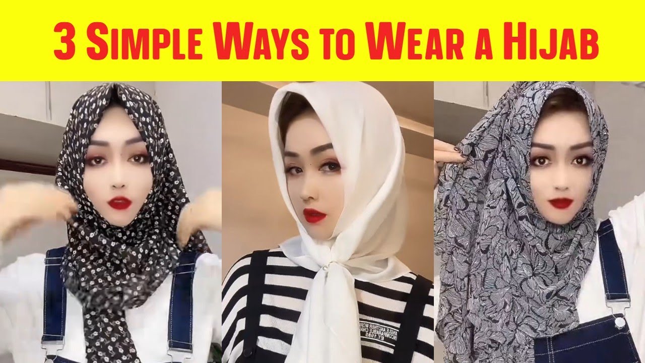 3 Easy Modest Hijab Styles | How to tie a head scarf\Turban scarf P22823 #hijab #hijabstyle #fashion