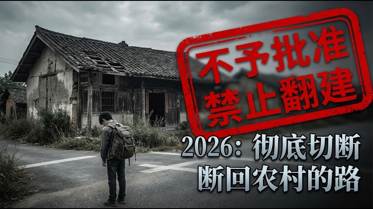 2026农村大变局：房票逼进城、翻建被卡死，2.8亿人的最后退路正在消失！历史惊人轮回？ #农村 #房票 #宅基地
