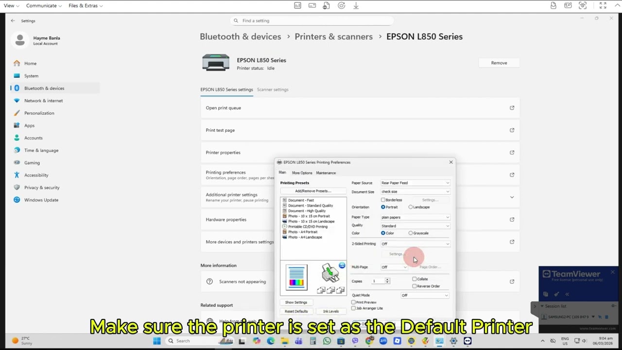 How Add Check Size Paper on Printer Settings