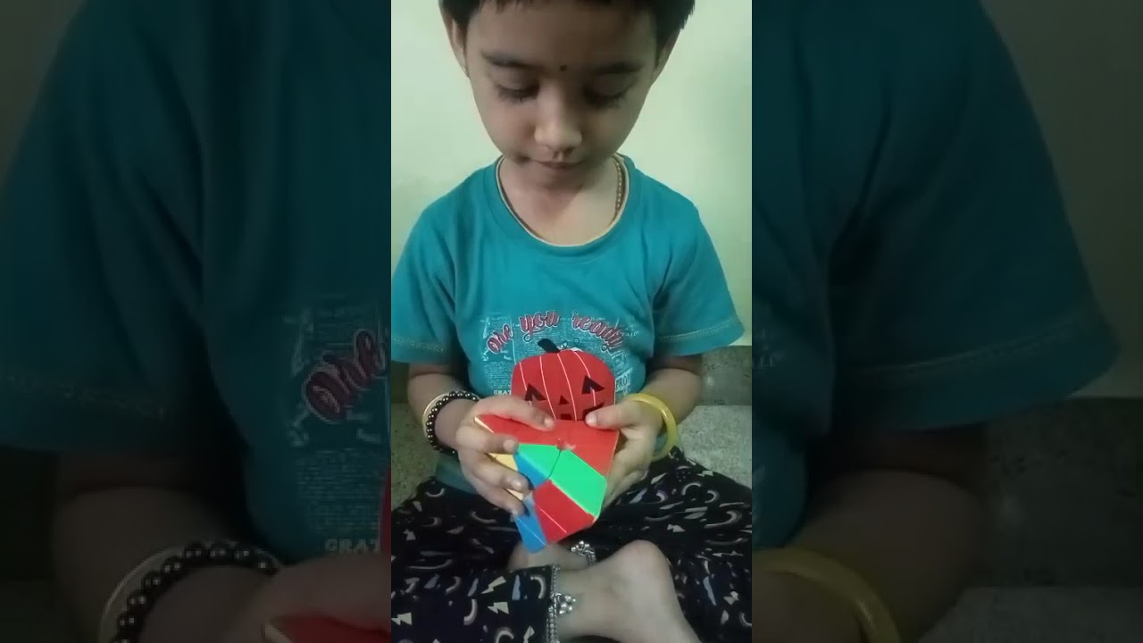 Pyramid cube solved by our pre.k.g student dhakshitha...... 