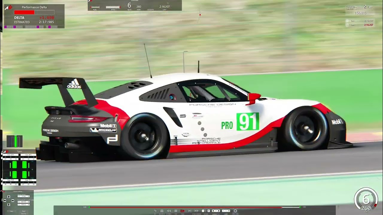 2:14:420 Spa lap in the 17 911 RSR + Setup. Assetto Corsa.
