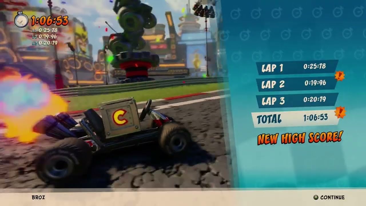 (CTR:NF) Turbo Track 1:06.53 + 19.96 Lap (World Records)