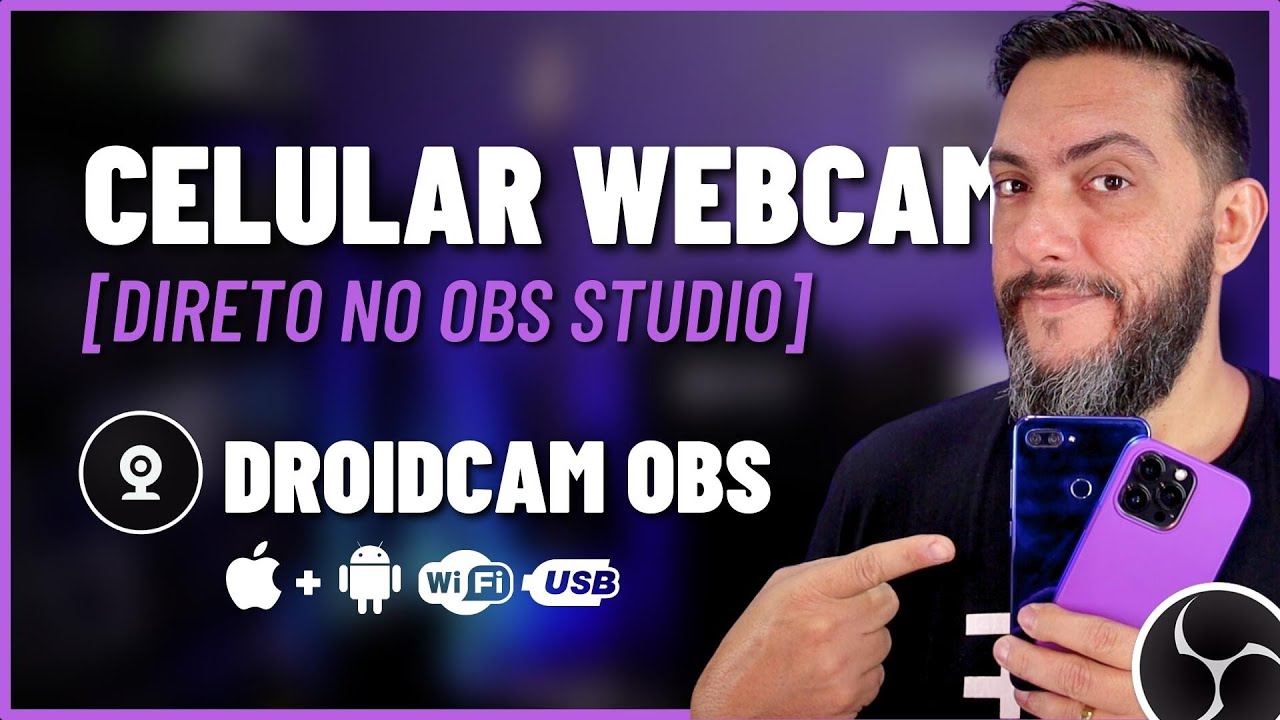 CELULAR COMO WEBCAM DIRETO NO OBS! Wifi ou USB [Android e iOS] DroidCam OBS (TESTE PRATICO)