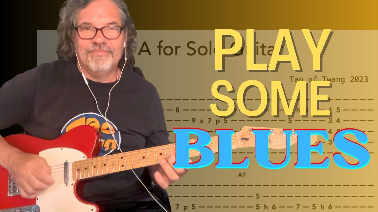 Easy 12 BAR BLUES In A // Arranged For SOLO GUITAR // With TAB