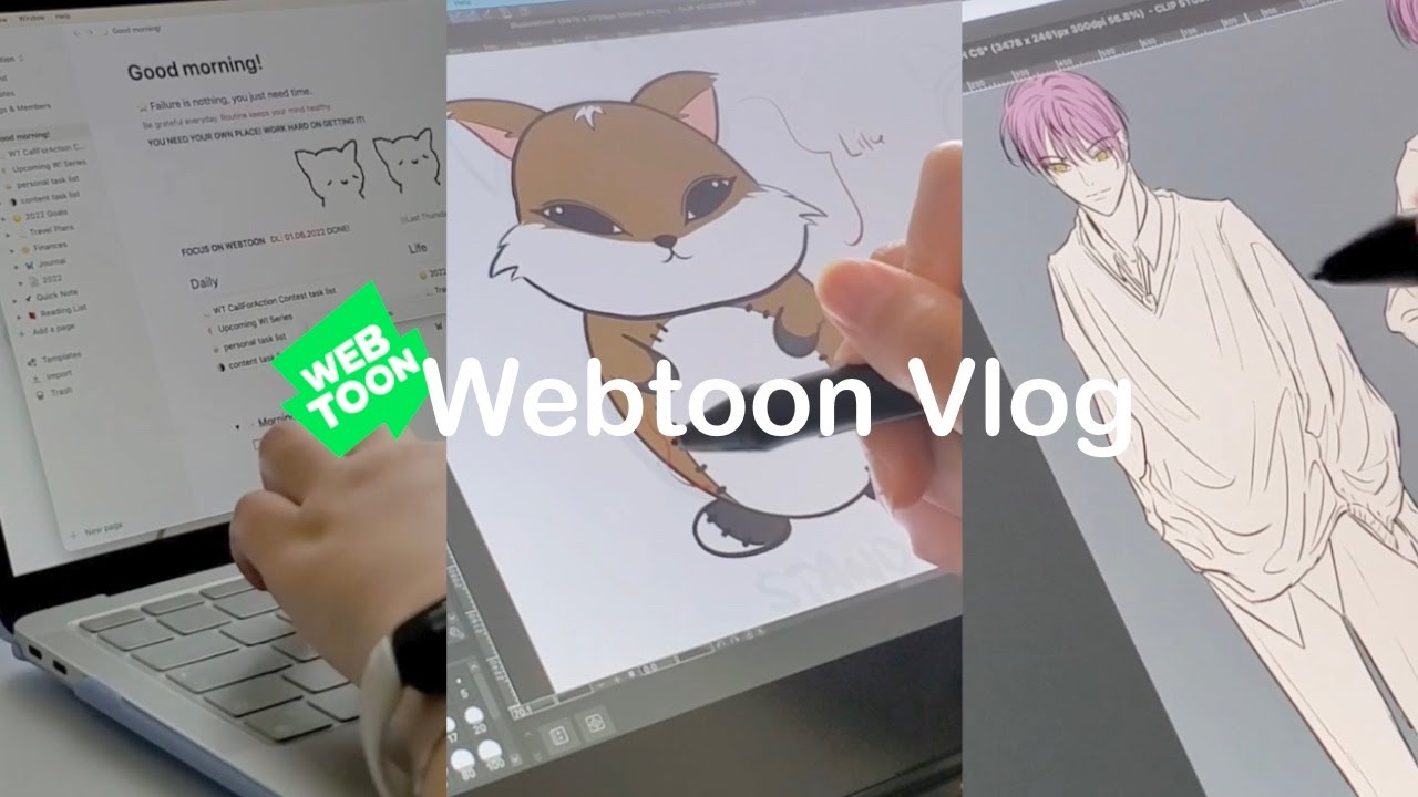 WEBTOON VLOG #2 | Making a webtoon series!