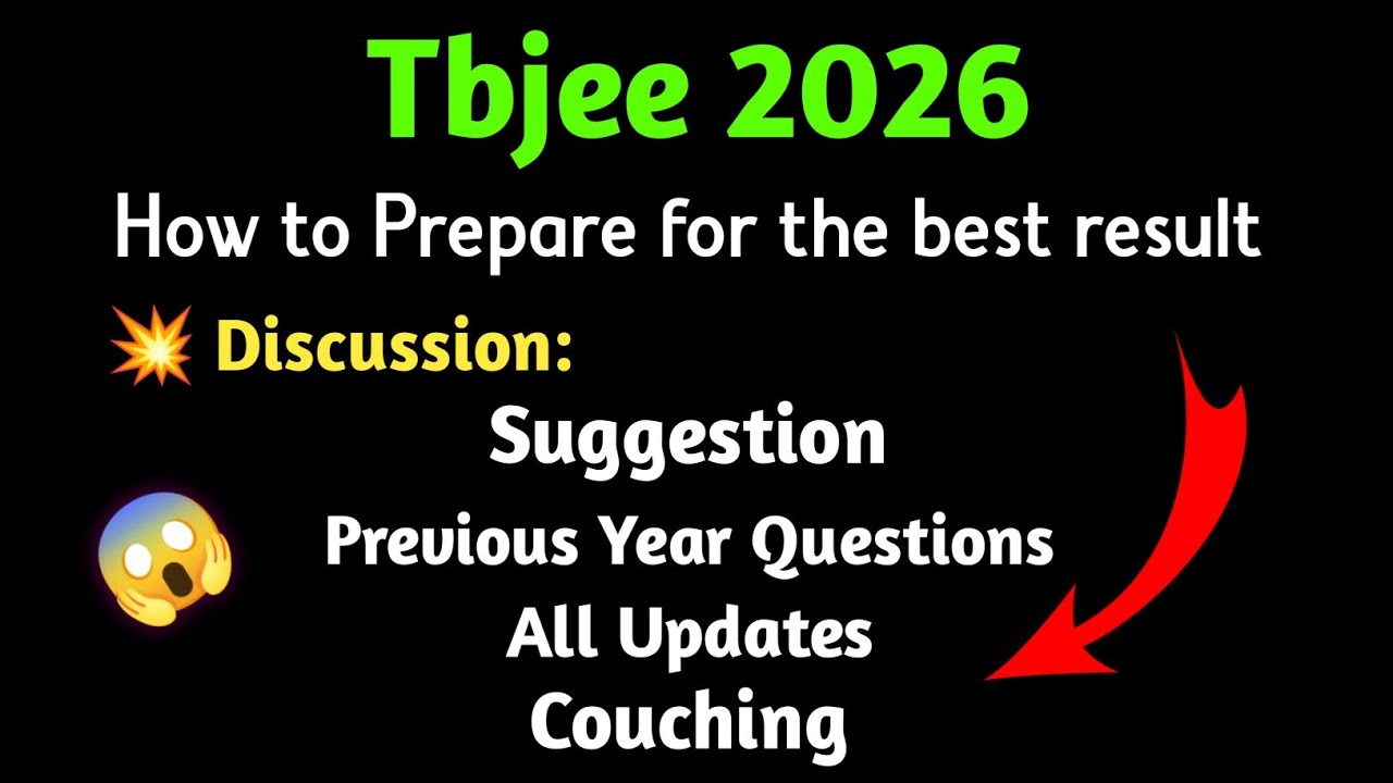 Tbjee 2026 // How to prepare for the best result in tbjee 2026 #tbjee2026 #tbjee #jeemains