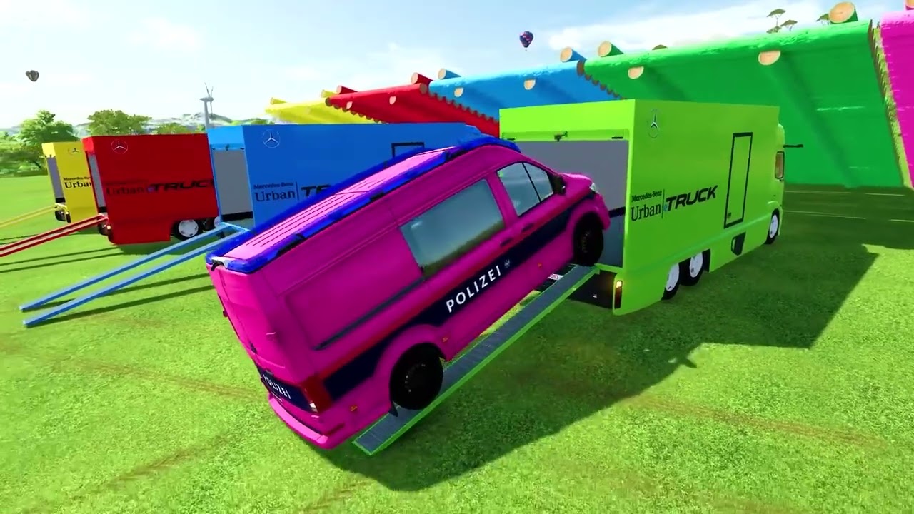 POLICE & FIRE TRUCK Transport Mission  Mercedes, Volkswagen, Ford Convoy &ndash; FS22 #1