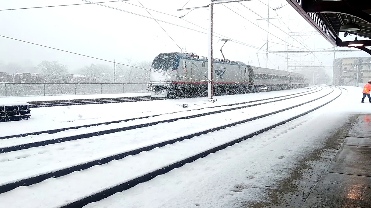 Amtrak winter wonderland at Wilmington station