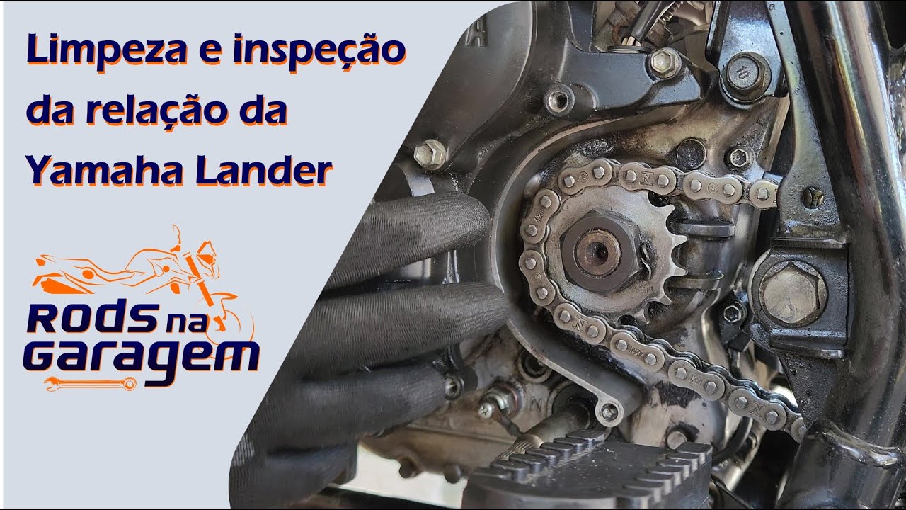 Yamaha Lander - Como limpar e inspecionar a rela&ccedil;&atilde;o da moto #manuten&ccedil;&atilde;o #moto
