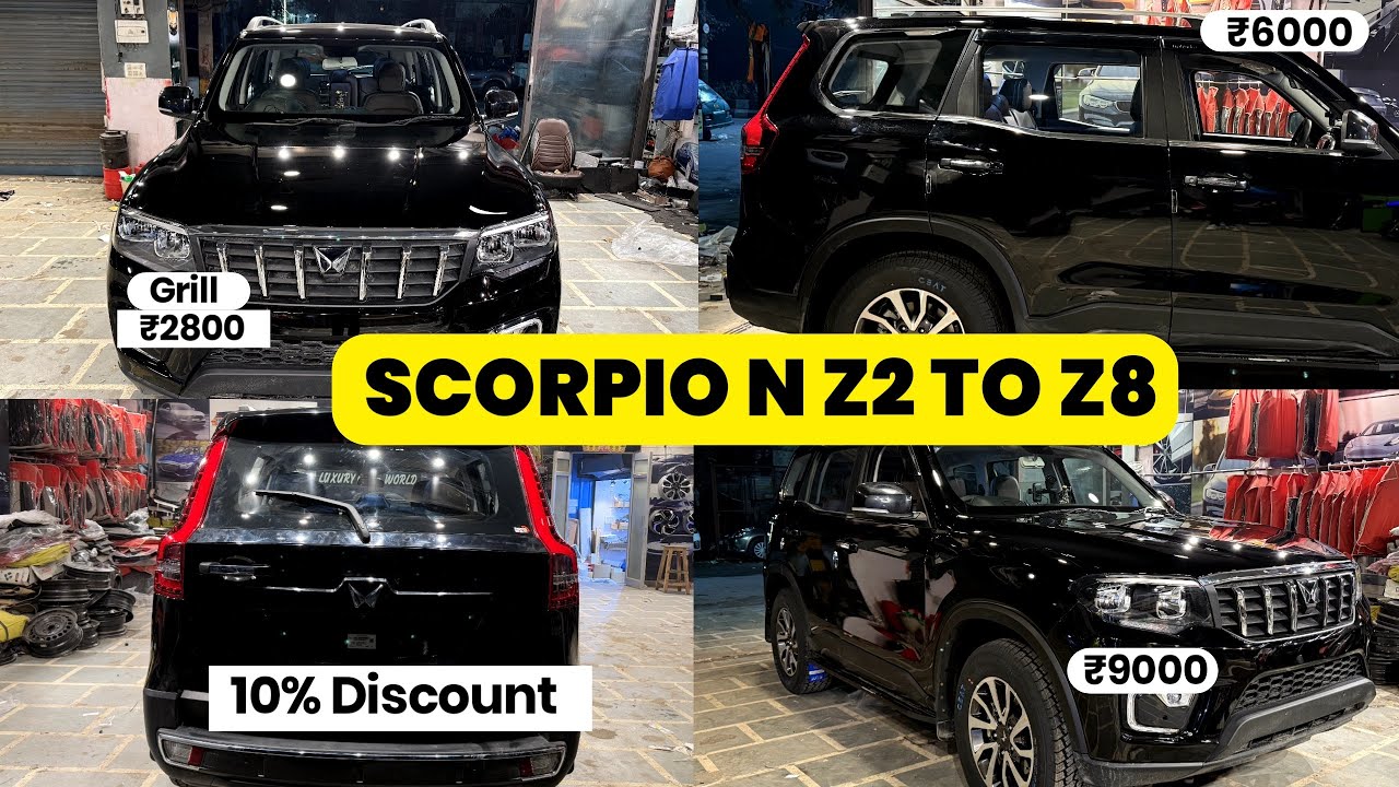 2025 Scorpio N Base to top Model Modification with price 🔥|| scorpio N Z2 to Z8 modified ✅