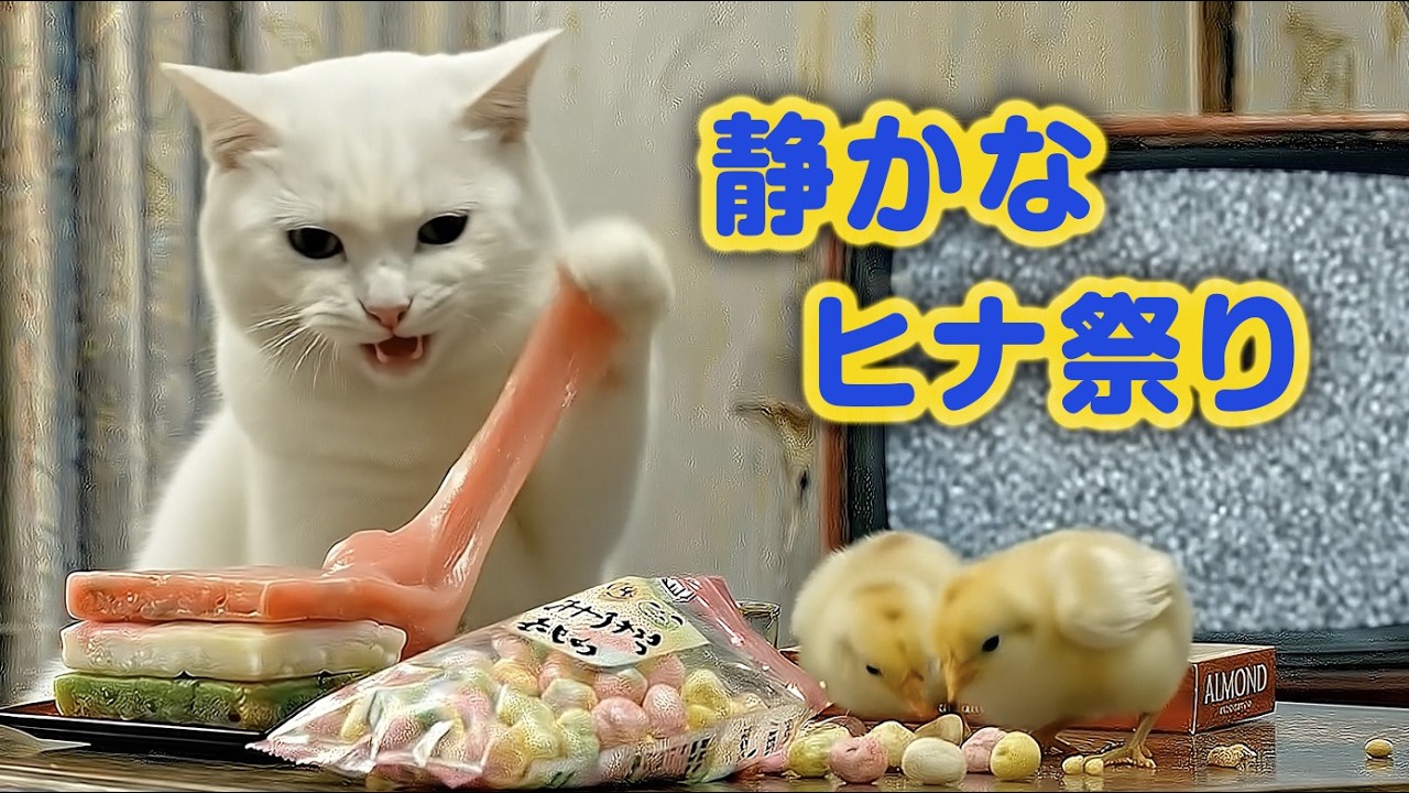 静かなヒナ祭り｜ねこせいかつ #cat