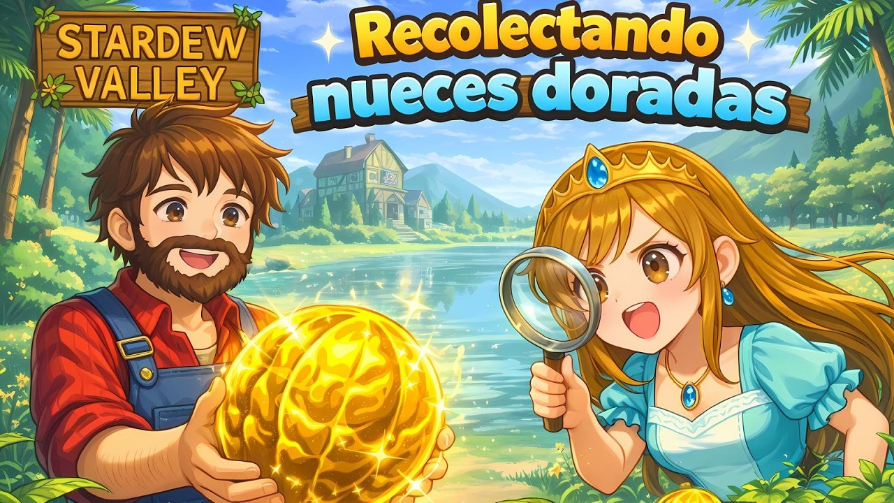 Stardew Valley cozy🏝️¿Encontraré TODAS las nueces doradas?✨