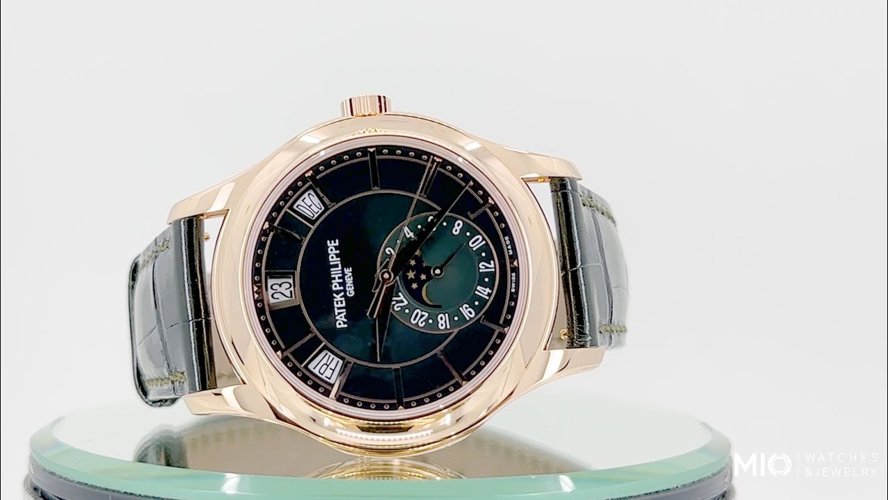 Patek Philippe 5205R-011 Complications Annual Calendar Green Dial Rose Gold Watch