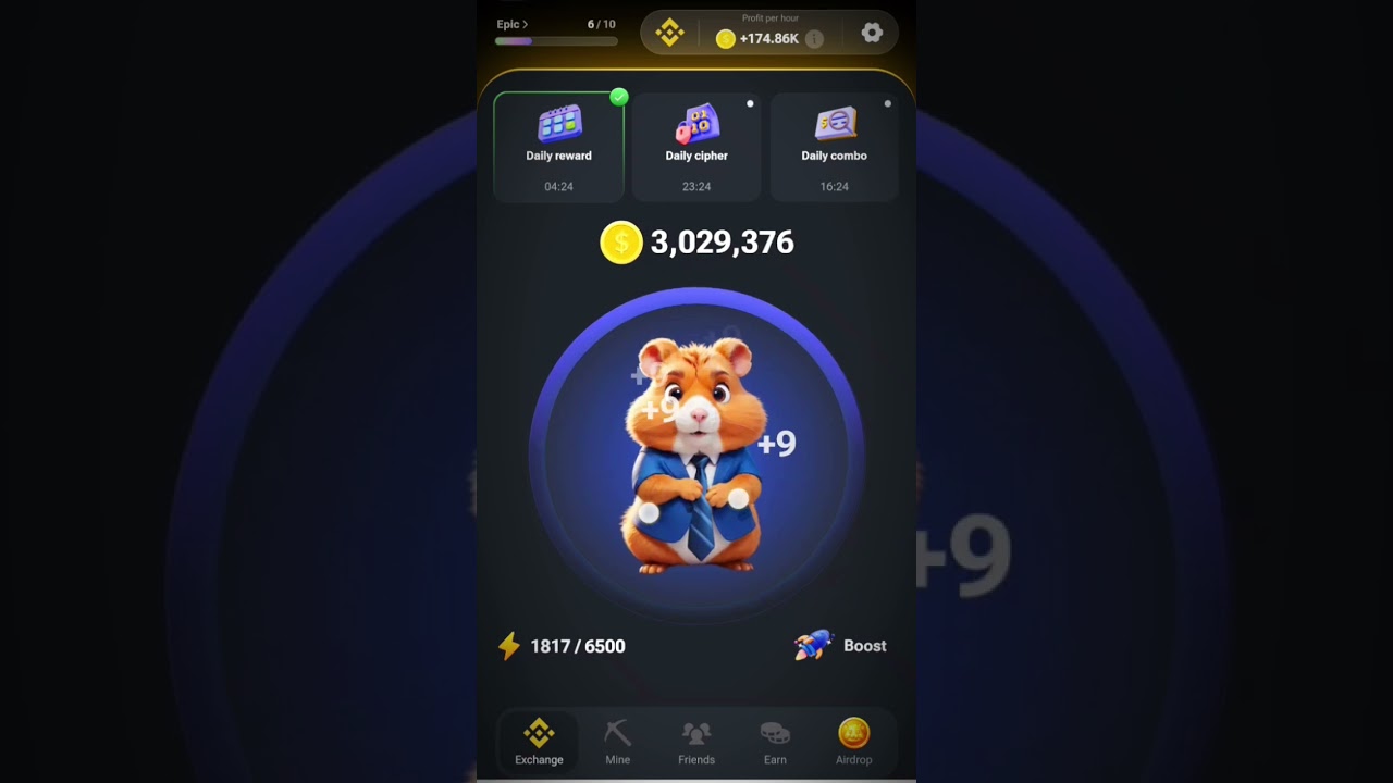 Hamster Combat | Free Earning | Tap tap Game | Telegram games