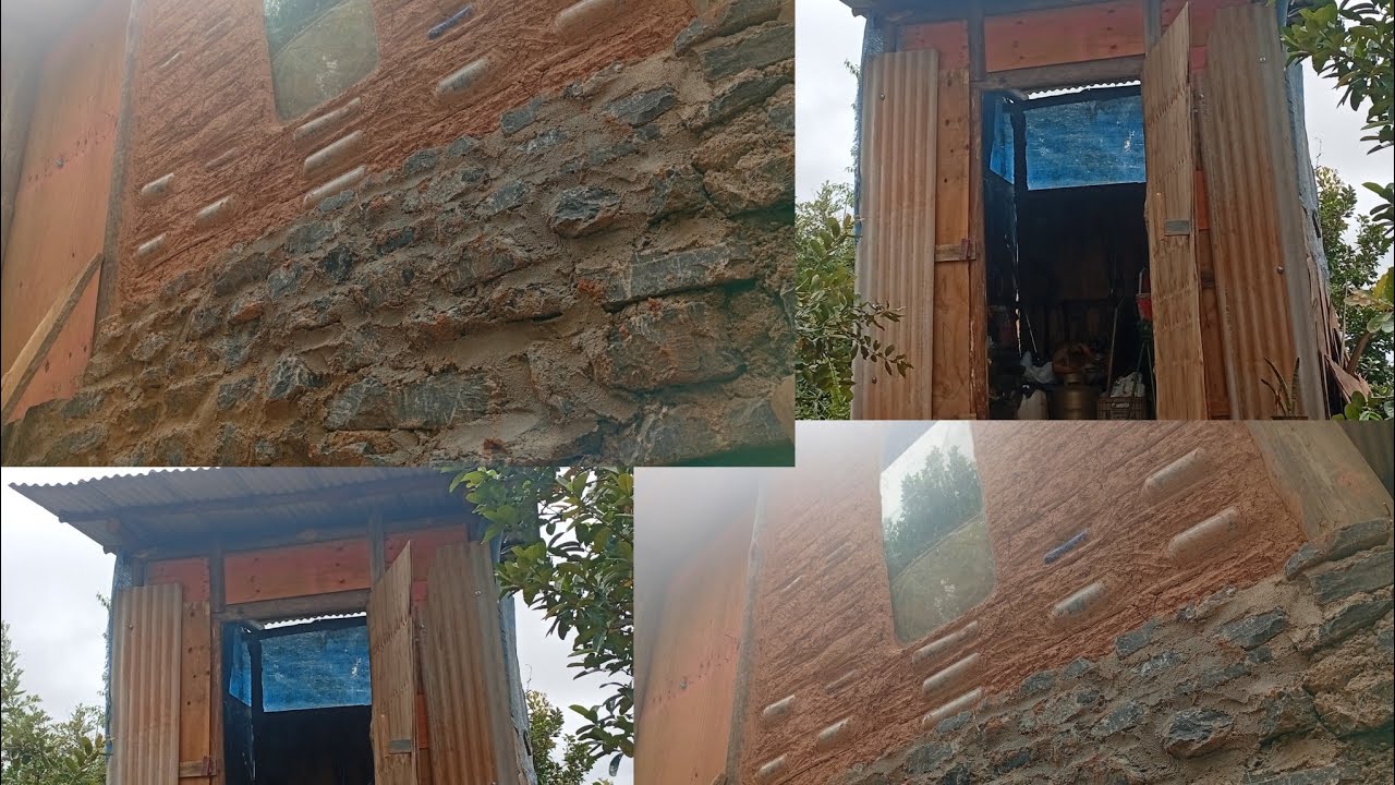 Quartinho pronto,mas o alicerce de pedra da nossa cozinha de pau a pique 