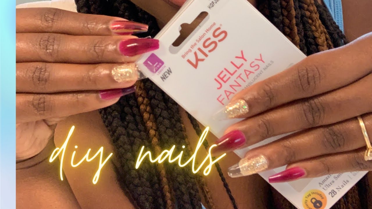 KISS PRESS ON NAILS | JELLY FANTASY KISS NAIL TUTORIAL| HOW TO APPLY KISS PRESS ON NAILS