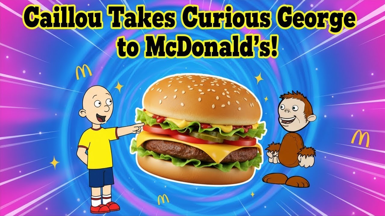 Caillou Takes Curious George to McDonald's!