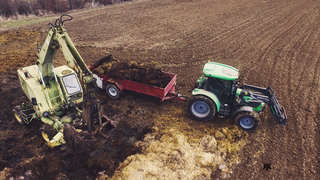 Mist streuen 2K17 | Fortschritt T-174-2 & Deutz Fahr | Agriculture Germanyy | [GOPRO/PHANTOM]