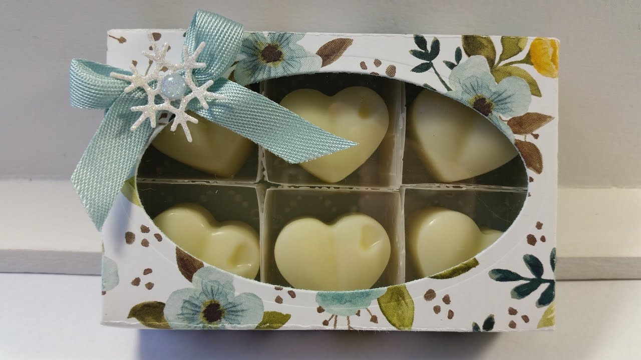 Tutorial und Rezept für selbstgemachte Lotion-Bars ( feste Handcreme) und passender Fensterschachtel