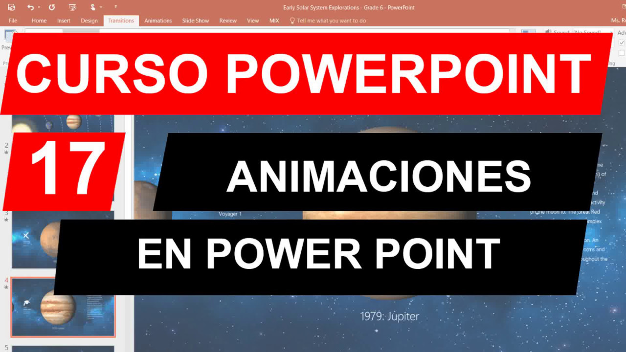Animaciones en powerpoint | 17. Crear efectos de animaciones en power point a texto e imagenes
