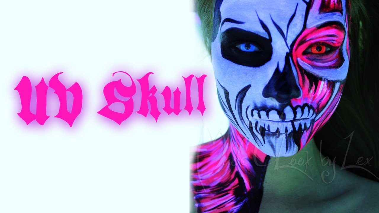 UV Skull Makeup/Body Paint Tutorial