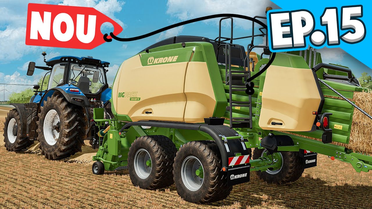 LUCREZ CU CEA MAI NOUA BALOTIERA PENTRU FARMING SIMULATOR 22 - Elmcreek Ep.15