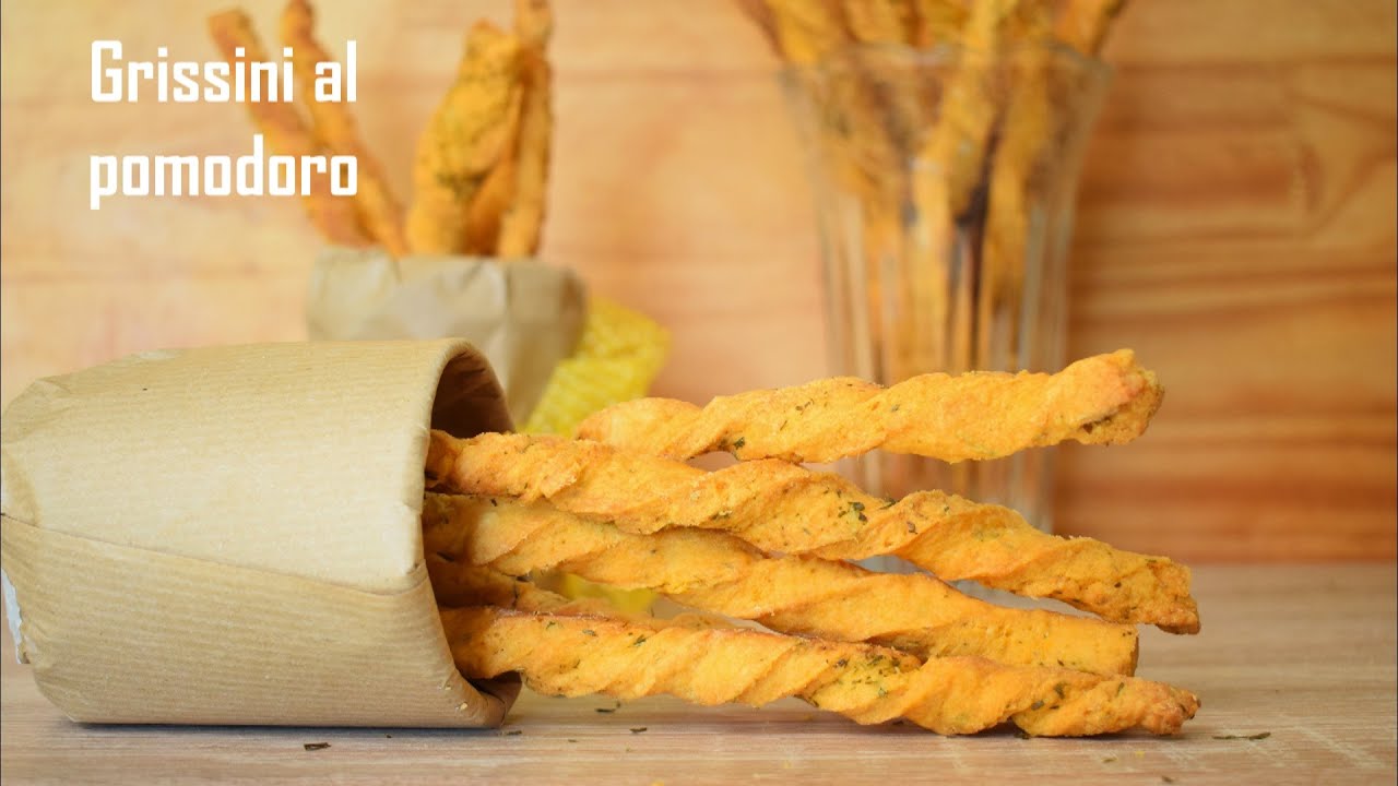 GRISSINI AL POMODORO || Ricetta facile senza lievito di birra