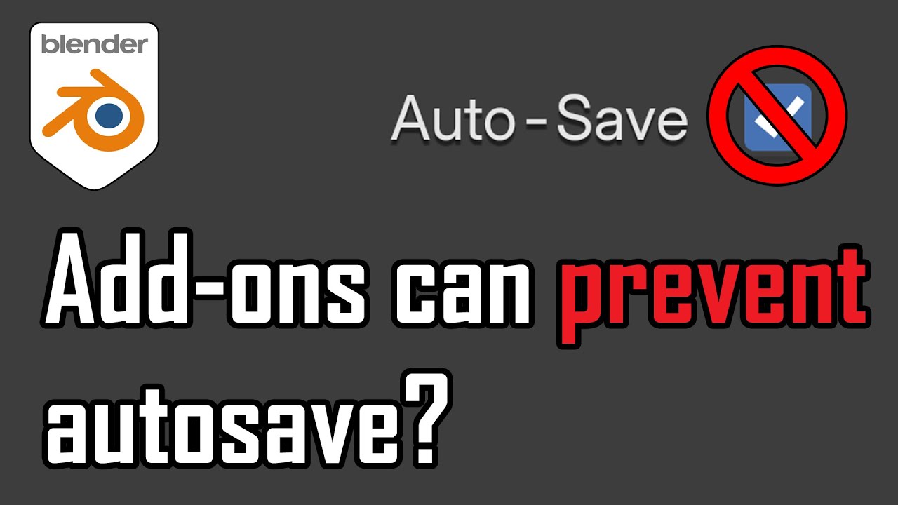 Blender Add-ons PREVENTING backup autosaves (and what you can do)