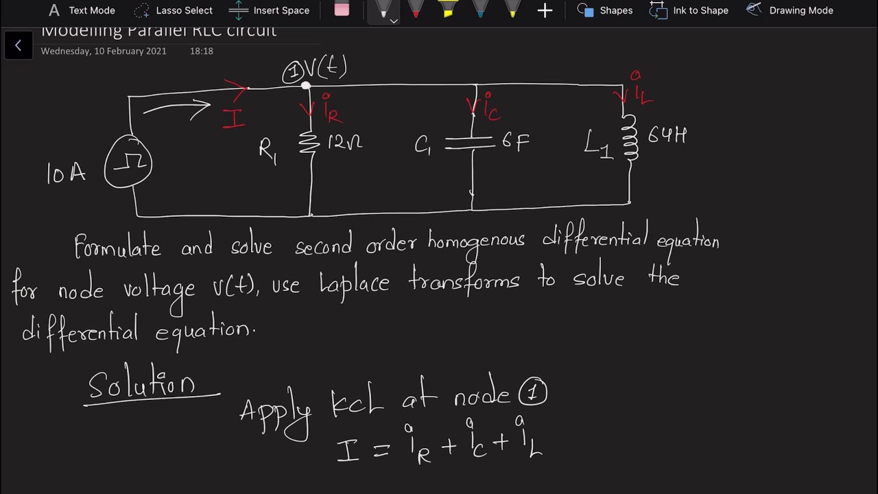 Modelling of Parallel RLC Circuit