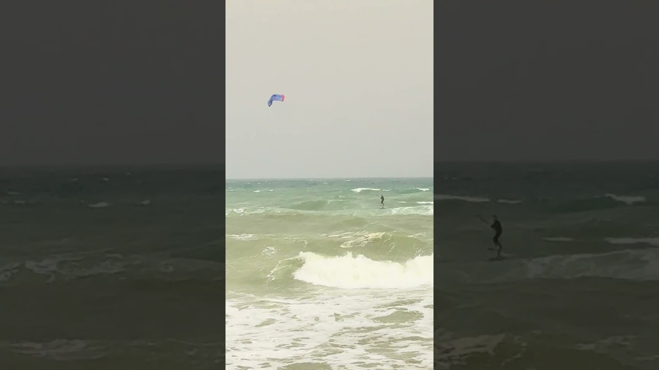 Strapless kitefoiling, Flysurfer Hybrid2 4,5m.