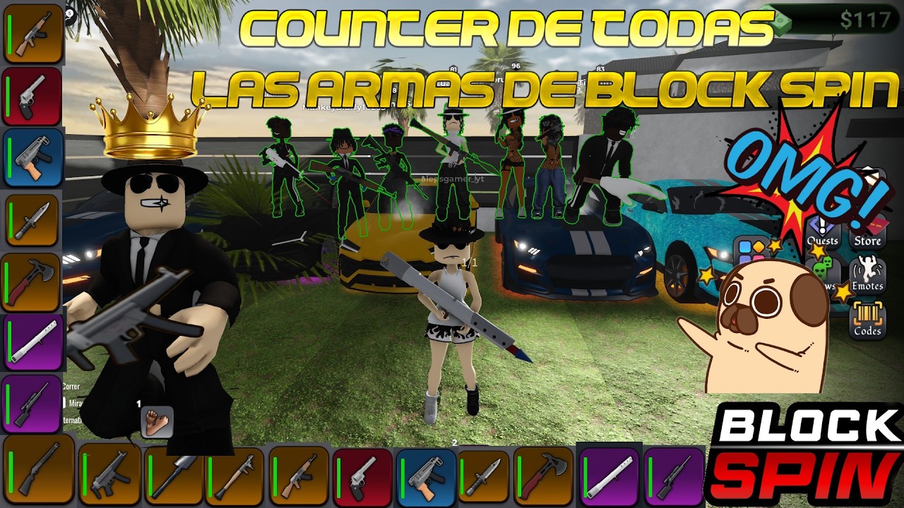 🔥BLOCK SPIN🔥💥EL COUNTER DE TODAS LAS ARMAS DE BLOCK SPIN💥