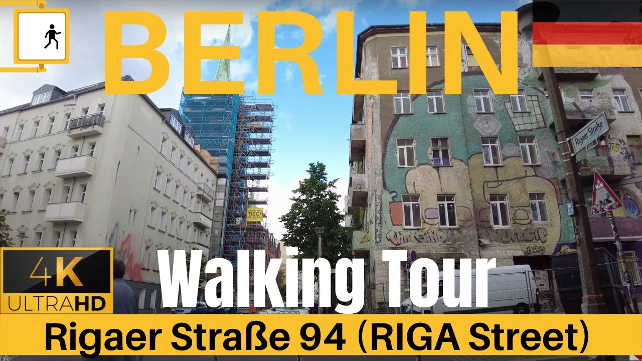 Walking in Rigaer Straße Berlin Friedrichshain【4K】 Rigaer 94  in Berlin | Germany
