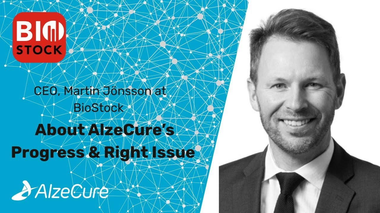 AlzeCure´s CEO, Martin Jönsson at BioStock