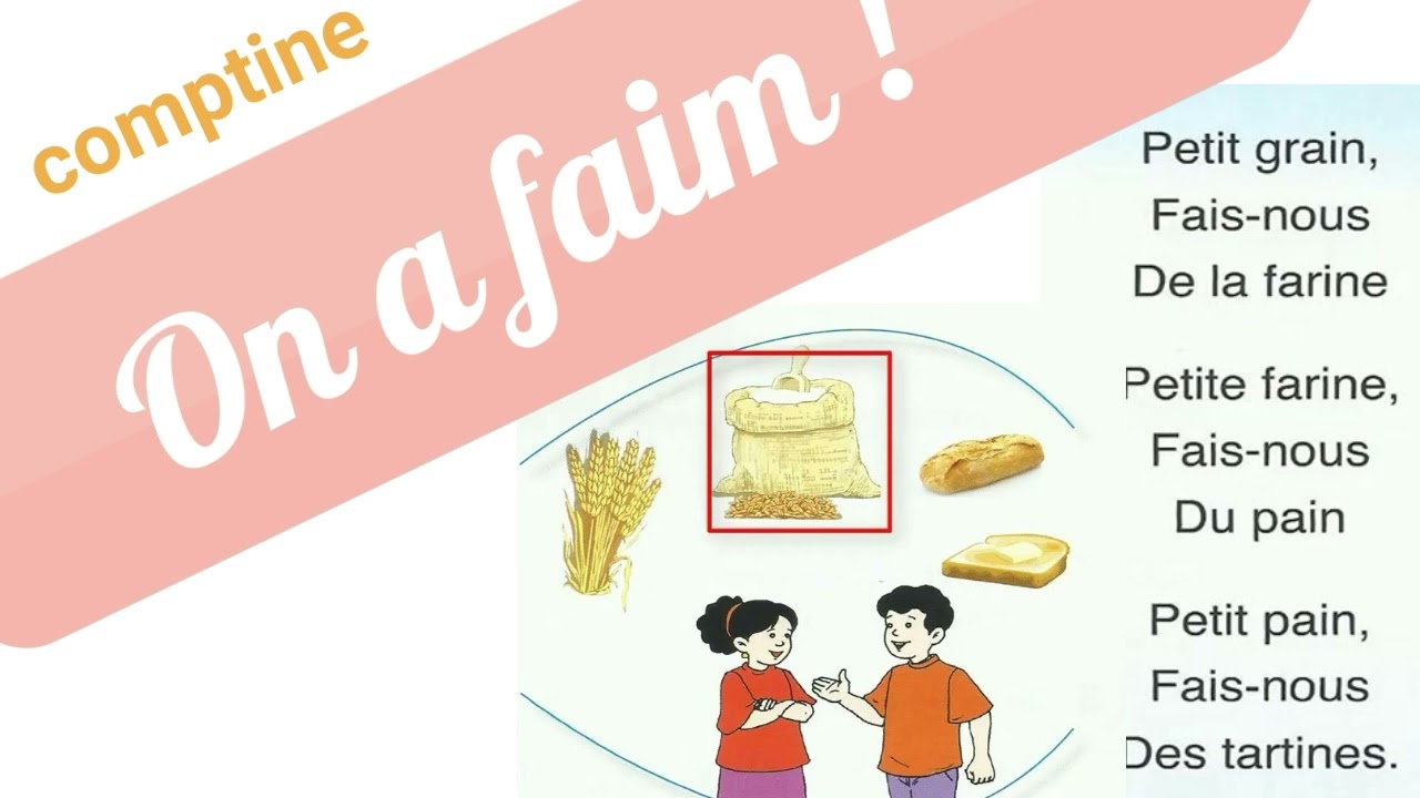 Comptine On a faim, page 43 pour communiquer en français UD3 semaine 3&4